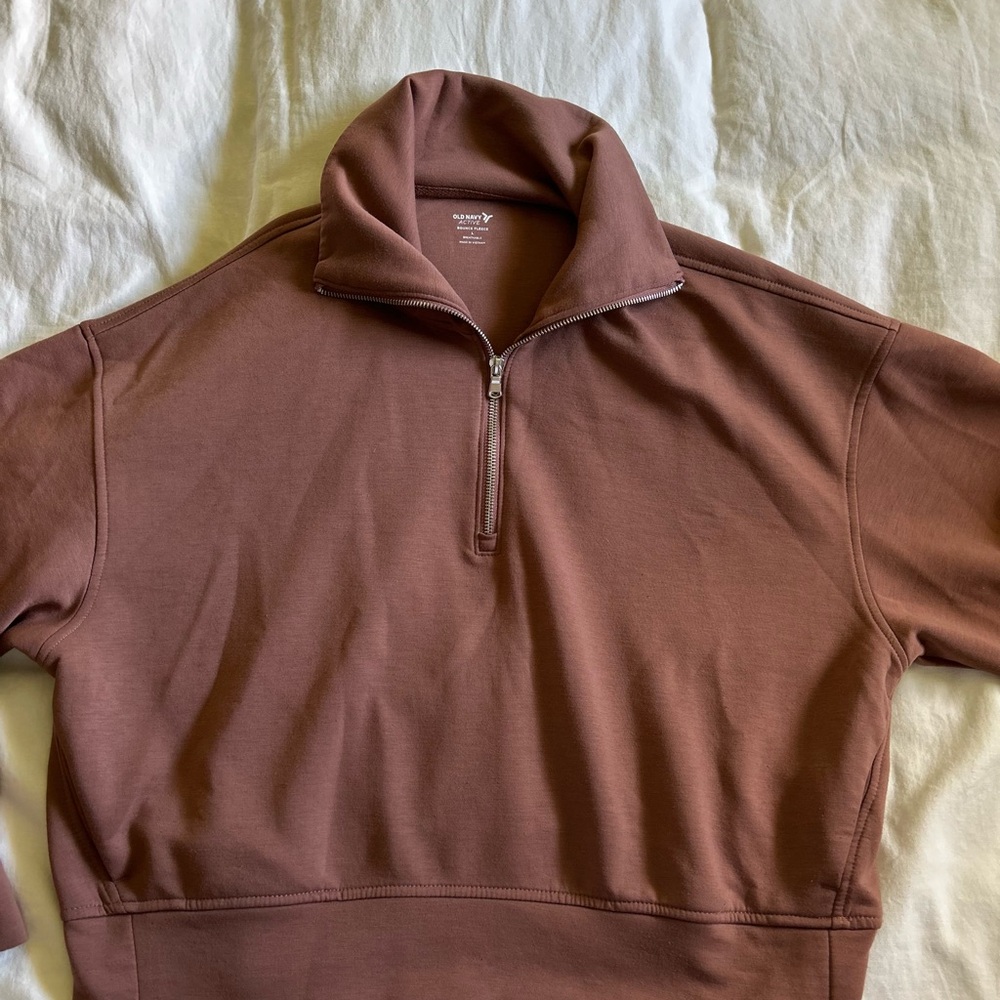 Men's Brown Half-Zip Sweater